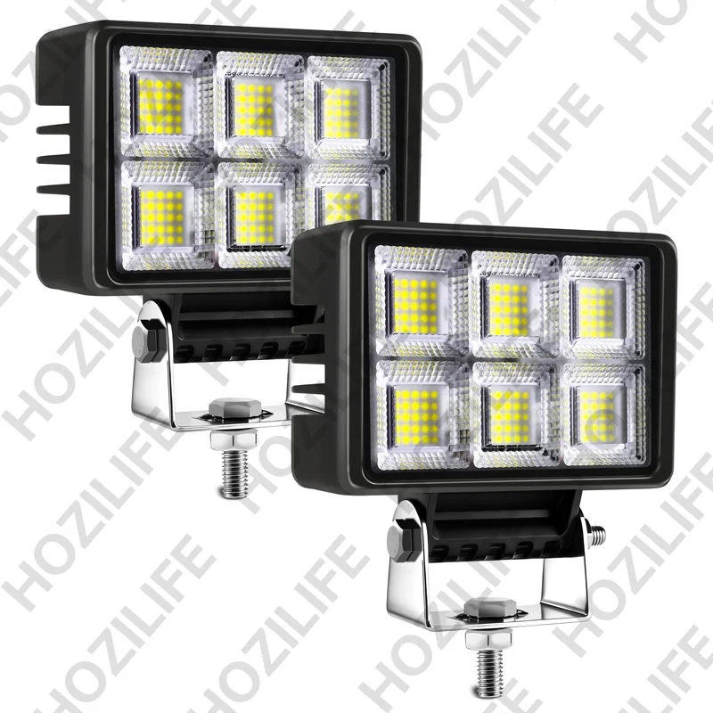 LED Tractor Work Lights, LED Work Light for Truck ATV Off Road Vehicles Equipment Boats, 6 Inch, 12000LM, 12V, 2pcs